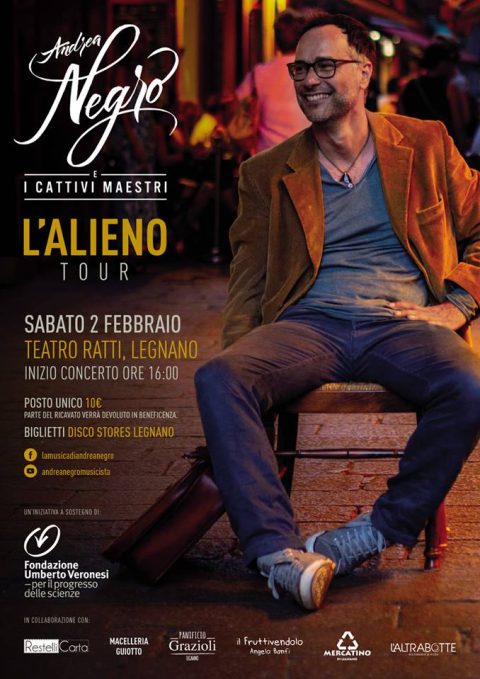 Andrea Negro in concerto per la Fondazione Umberto Veronesi presso il Tearo Ratti di Legnano.