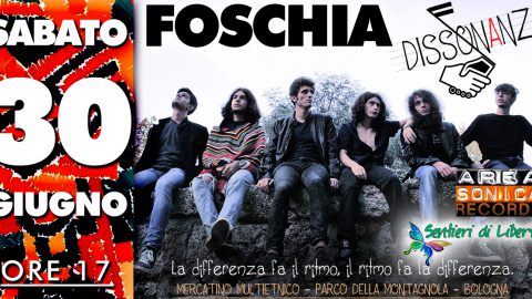 Sabato 30 in Montagnola seconda data di Dissonanze: sul palco la giovane band rivelazione Foschia.