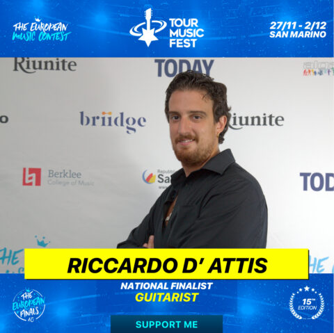 Riccardo D’Attis in finale al Tour Music Fest 2023
