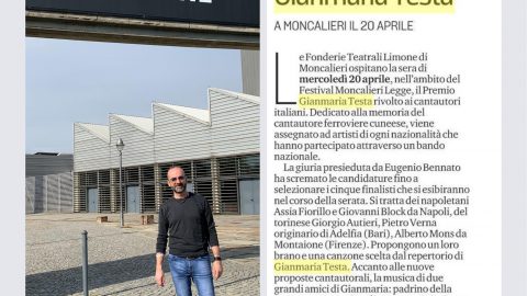 Cinque cantautori per il Premio Gianmaria Testa