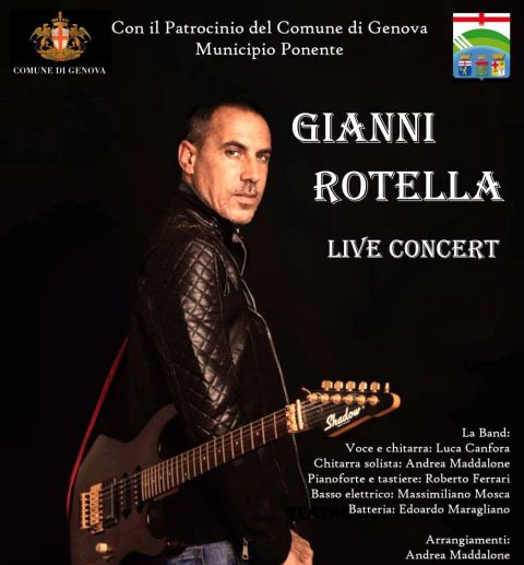 Gianni Rotella il 7 ottobre al Teatro del Ponente, Genova